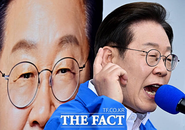 이재명 더불어민주당 대통령 후보는 대선에서 자신을 지지하겠다고 밝힌 김상욱 무소속 의원에 대해 우리 당에 입당해서 함께 했으면 좋겠다며 전화해서 얘기해볼까 생각한다고 밝혔다. /배정한 기자