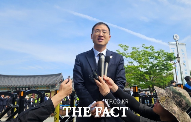 국민의힘을 탈당한 김상욱 의원이 더불어민주당 입당을 공식 선언했다. /광주=서다빈 기자