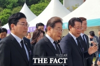  [르포] 이재명엔 '환호' 국민의힘엔 '항의'…5·18 기념식 갈라진 민심