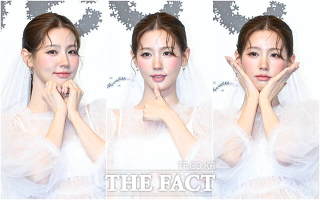 그룹 아이들의 미연이 19일 오후 서울 강남구 조선팰리스 강남에서 열린 여덟 번째 미니 앨범 We are(위 아) 발매 기념 기자간담회에 참석해 포즈를 취하고 있다. /서예원 기자
