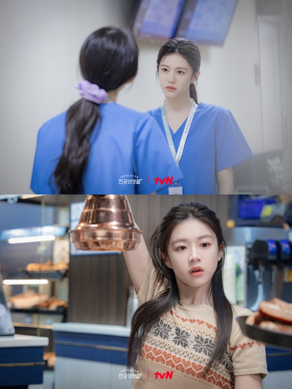 배우 고윤정이 tvN 토일드라마 언젠가는 슬기로울 전공의생활을 통해 배운 점이 많았다며 특히 앞선 작품들에서 만난 선배 배우들이 많이 생각났다고 전했다. /tvN
