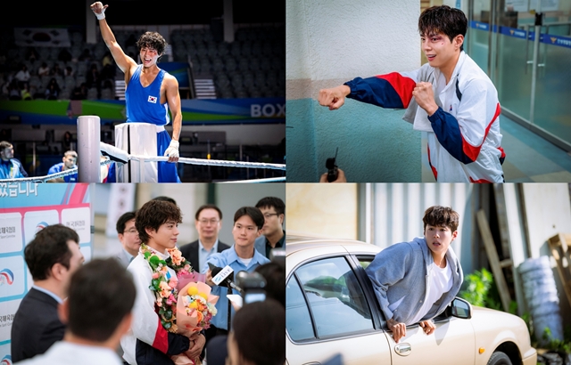 박보검은 굿보이에서 복싱 금메달리스트 출신 순경 윤동주 역으로 극을 이끈다. /SLL, 스튜디오앤뉴, 드라마하우스스튜디오