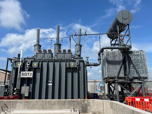 효성중공업은 지난 14일(현지시간) 영국 스코틀랜드 송전기업 스코티쉬 파워와 850억원 규모 초고압변압기 공급 계약을 체결했다. 사진은 효성중공업이 지난 2023년 스코틀랜드에 공급한 초고압변압기. /효성중공업