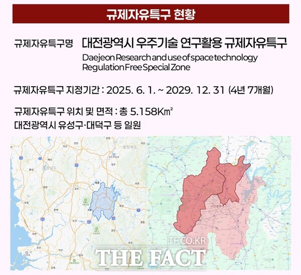 규제자유특구 현황도 /대전시
