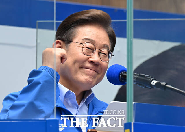 이재명 더불어민주당 대선 후보가 22일 제주와 경남 양산을 방문해 글로벌 해양강국을 향한 비전을 제시한다. /이새롬 기자