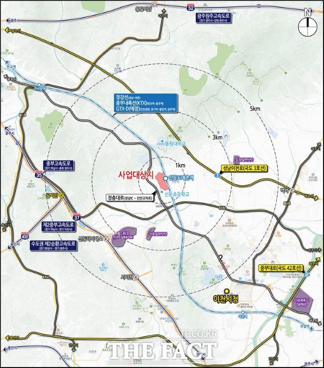 이천 신둔도예촌역세권 도시개발사업 위치도 /경기도