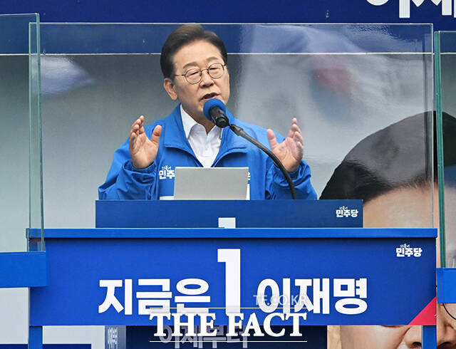 이재명 더불어민주당 대통령 후보는 당선돼 대통령으로 취임한다면 상법 개정안에 대해 거부권을 행사하지 않고 즉시 공포하겠다는 입장을 밝혔다. /배정한 기자