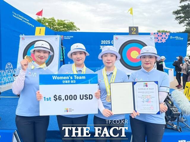2025 계양구청배 국제 양궁대회에서 우승을 차지한 홍성군청 양궁팀. /홍성군
