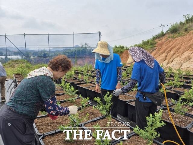 영광군이 신규 농업인 현장실습교육을 실시하고 있다./영광군