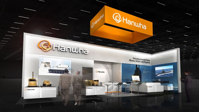 한화에어로스페이스는 캐나다 육군의 간접화력 현대화(IFM) 사업을 겨냥해 K9 자주포, K10 탄약운반차, 차륜형 자주포 등으로 구성된 K9 패키지와 다연장로켓 천무를 출품했다. /한화에어로스페이스