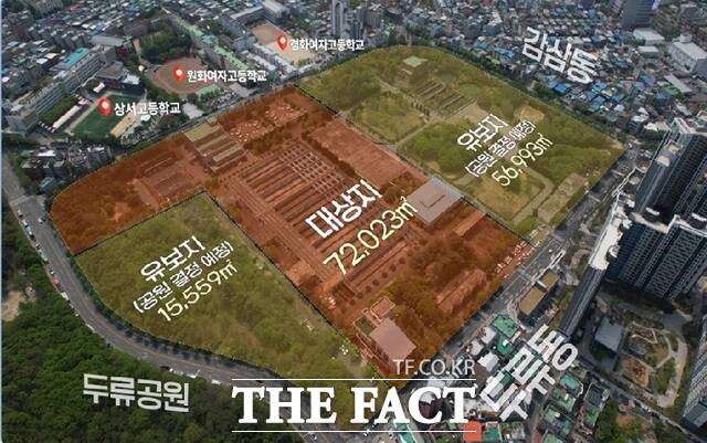 대구시 신청사가 들어설 달서구 두류동 옛 두류정수장 부지. /대구시