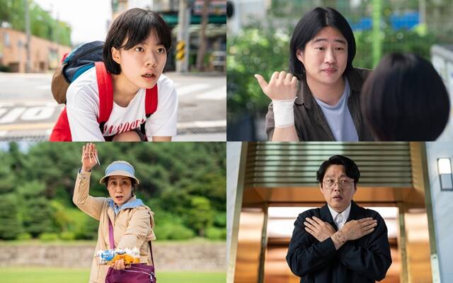 이재인(왼쪽 위)은 태권 소녀 완서 역을 맡아 귀엽고 사랑스러운 매력을 발산하고 안재홍(오른쪽 위)은 폐 이식 후 강풍의 초능력을 얻게 된 지성으로 분해 기대 이상의 활약을 펼친다. /NEW