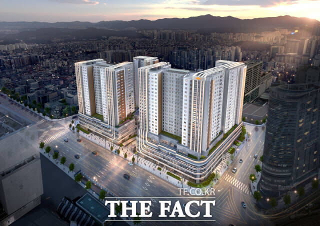 DL이앤씨는 대구광역시 동구 신천동 일원에 ‘e편한세상 동대구역 센텀스퀘어’를 공급 중이다. 사진은 e편한세상 동대구역 센텀스퀘어 조감도/DL이앤씨