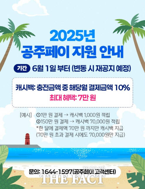 2025년 공주페이 지원 안내 웹자보. /공주시