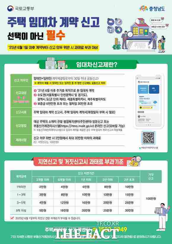 당진시 주택 임대차 계약 신고제 홍보 안내문 /당진시