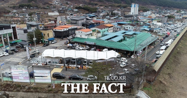 산청군 시천면 덕산시장 전경/산청군