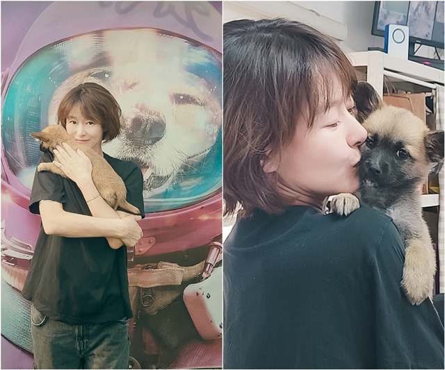 배우 예지원이 지난 3월 전북 정읍 산불 당시 구조된 강아지를 입양하며 새로운 가족을 맞았다. 이에 김효진 도그어스플래닛 대표는 유기견과 구조견 입양은 큰 도움이 된다며 선한 영향력을 보여줘서 감사하다고 전했다. /도그어스플래닛