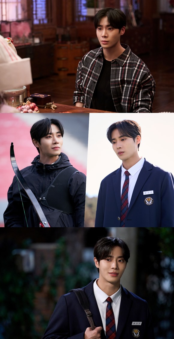 tvN 새 월화드라마 견우와 선녀에서 불운의 양궁 유망주 배견우로 분한 추영우의 스틸이 첫 공개돼 눈길을 사로잡았다. /tvN