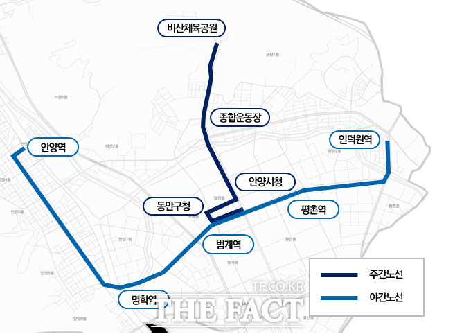 자율주행버스 운행 노선도 /안양시