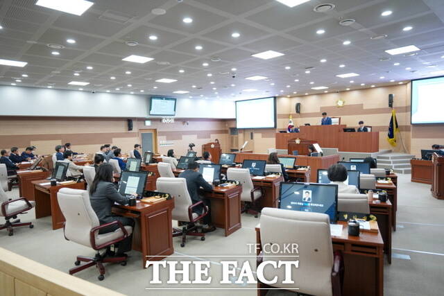 지난 제257회 아산시의회 임시회 장면 /아산시의회