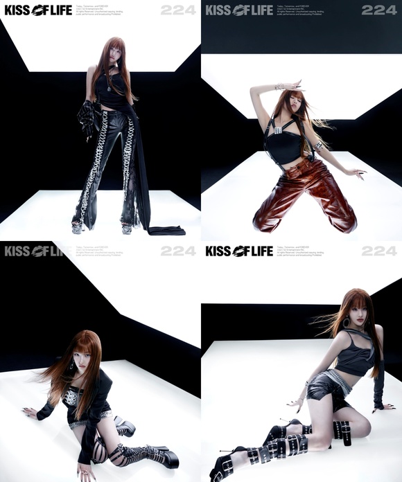 그룹 키스오브라이프 쥴리 나띠 벨 하늘(왼쪽 상단부터 시계 방향)의 미니 4집 224 개인 콘셉트 포토가 공개됐다. /S2엔터테인먼트