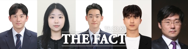 한국ITS학회 2025 춘계학술대회 학부 논문 경진대회에서 대상을 수상한 (사진 왼쪽부터) 김용준, 정수인, 정영훈, 정진우 학생과 지도교수인 원종훈 전기전자공학부 교수./인하대