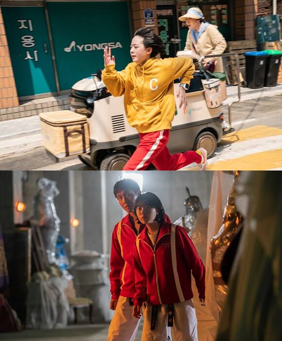 이재인은 코믹 연기를 할 때 진지하게 캐릭터에 빙의하는 게 가장 웃기다는 걸 배웠다고 선배들과 호흡을 맞춘 소감을 전했다. /NEW