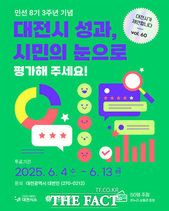 민선8기 3주년 대전시정 최고의 뉴스 시민 투표 홍보 포스터./대전시