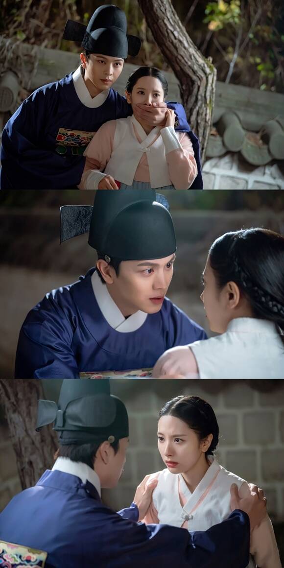 귀궁은 영매의 운명을 거부하는 무녀 여리(김지연 분)와 여리의 첫사랑 윤갑(육성재 분)의 몸에 갇힌 이무기 강철이(육성재 분)가 왕가에 원한을 품은 팔척귀에 맞닥뜨리며 몸과 혼이 단단히 꼬여버리는 이야기를 그렸다. /SBS