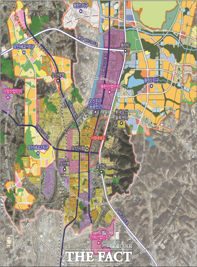 오산 운암뜰 AI시티 도시개발사업 위치도/경기도