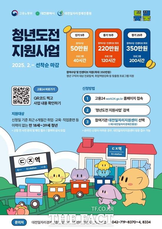 대전 청년도전지원사업 홍보 포스터 /대전시