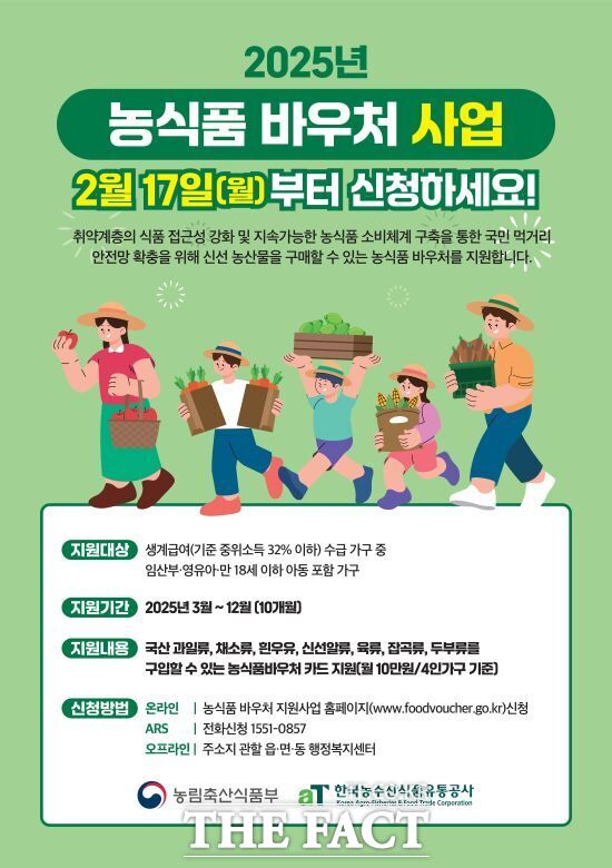 경기 남양주시가 추진하는 농식품 바우처 사업 안내 포스터 /남양주시