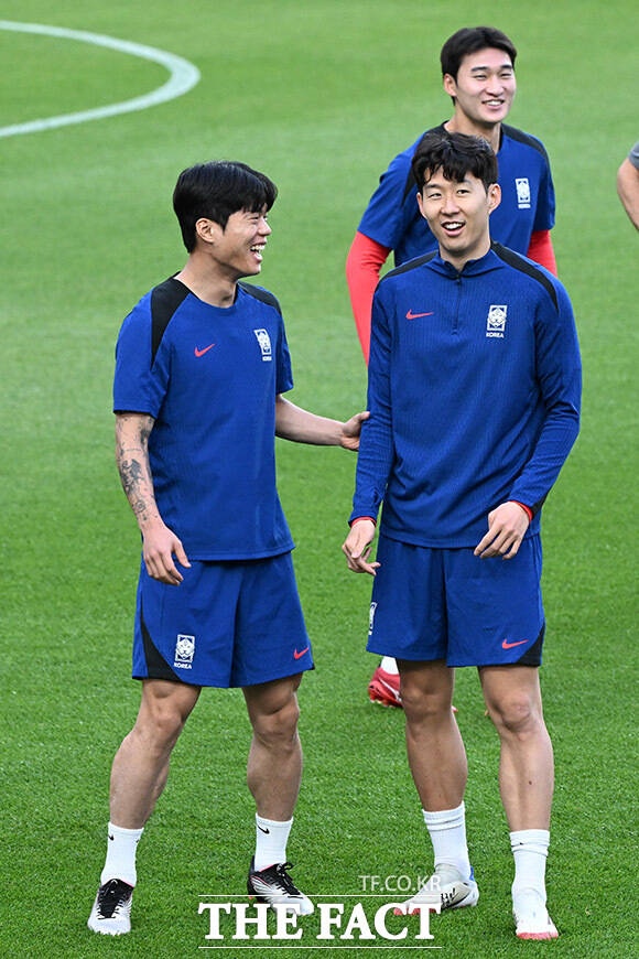 2026 국제축구연맹(FIFA) 북중미 월드컵 아시아 3차 예선 쿠웨이트전을 하루 앞둔 9일 오후 서울 마포구 서울월드컵경기장에서 손흥민이 훈련을 진행하고 있다./서울월드컵경기장=남용희 기자