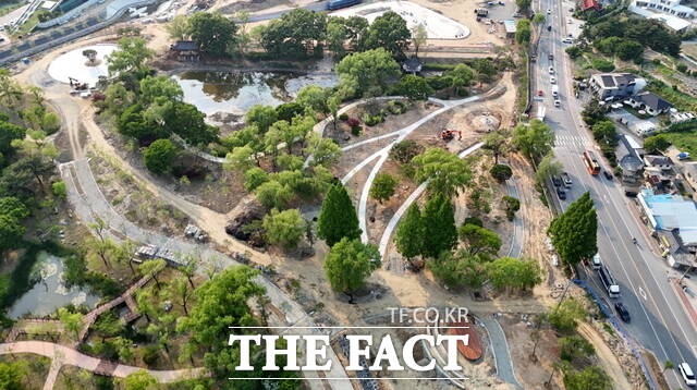 천안삼거리공원 명품화 재개발 사업 추진 모습./천안시