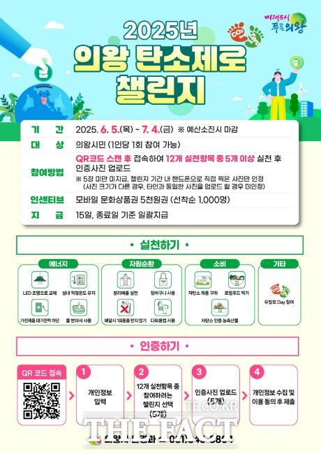 의왕 탄소제로 챌린지 안내문 /의왕시