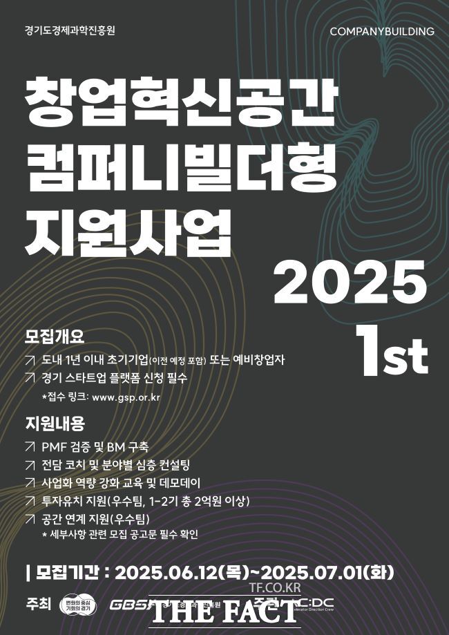 ‘2025 경기창업혁신공간 컴퍼니빌더형 지원사업’ 홍보물/경기도