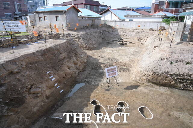 공주 대통사지 역사공원 조성부지 내 유적에서 백제시대부터 조선시대 말기까지의 유적이 확인됐다. /공주시