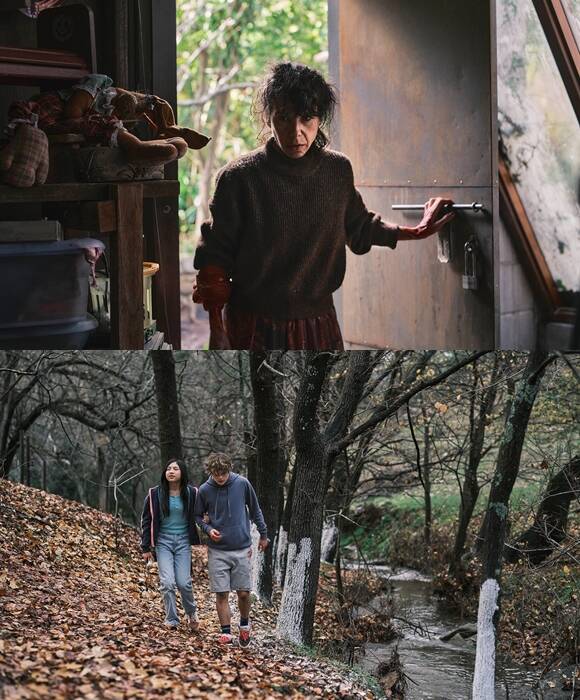 브링 허 백은 새엄마에게 입양되어 외딴집에 머무르게 된 남매가 정체를 알 수 없는 의식에 휘말리며 끔찍한 비밀과 마주하게 되는 미스터리 호러다. /소니 픽쳐스