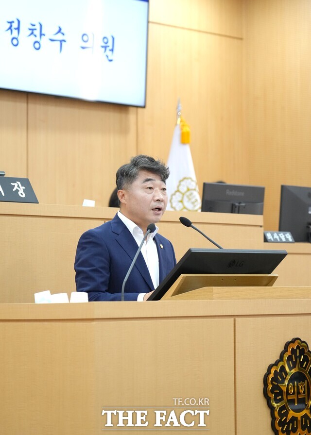 정창수 광주 남구의원이 제312회 정례회 2차 본회의에서 발언하고 있다./광주 남구의회