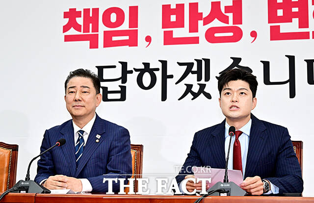 인사말 하는 김용태 국민의힘 비상대책위원장.