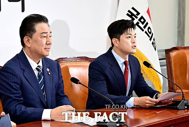 인사말 하는 김용태 국민의힘 비상대책위원장.