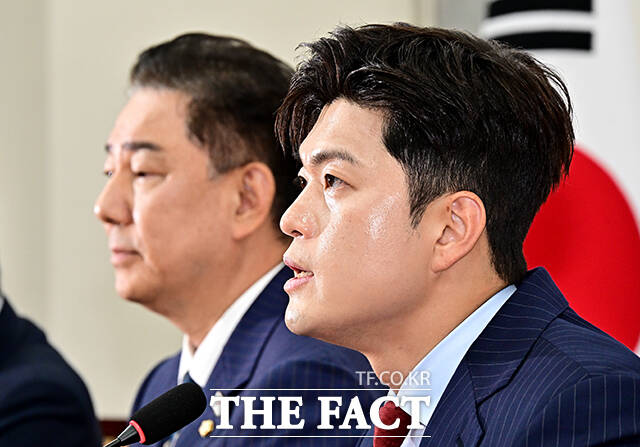 인사말 하는 김용태 국민의힘 비상대책위원장.