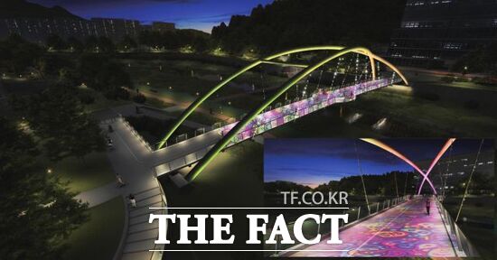 지난 2022년 폭우로 파손된 뒤 재가설이 결정돼 내년 3월쯤 재탄생할 예정인 경기 고양시 창릉천 통일교의 조감도./고양시