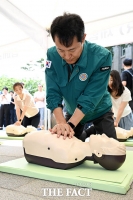  화재 대응 소방 훈련 참가한 오세훈 시장 [TF사진관]