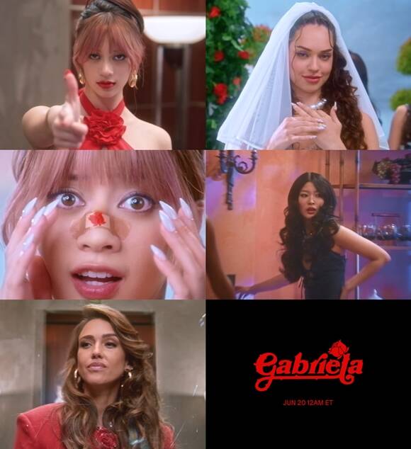 할리우드 배우 제시카 알바가 캣츠아이 신곡 뮤직비디오 티저 영상에 등장해 화제를 모은다. /하이브 레이블즈