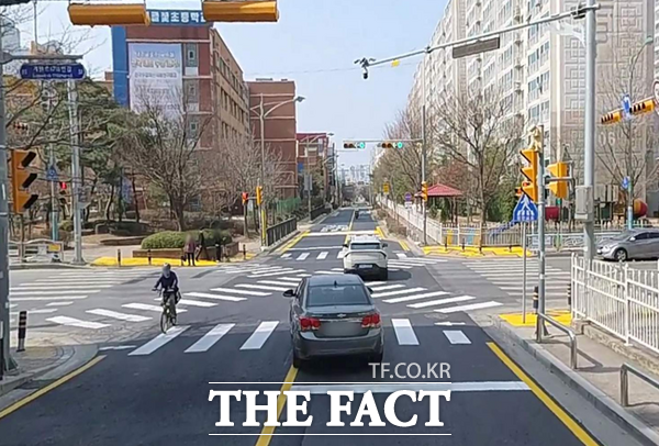 어린이보호구역 안전 통학로 조성 예정지인 대전글꽃초등학교 앞 모습 /대전시