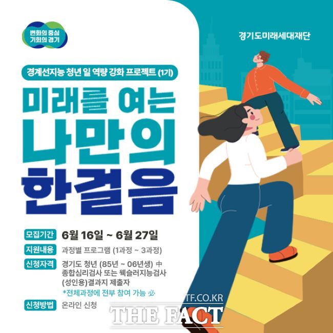 경계선지능 청년 일 역량강화 프로젝트 홍보물. /경기도