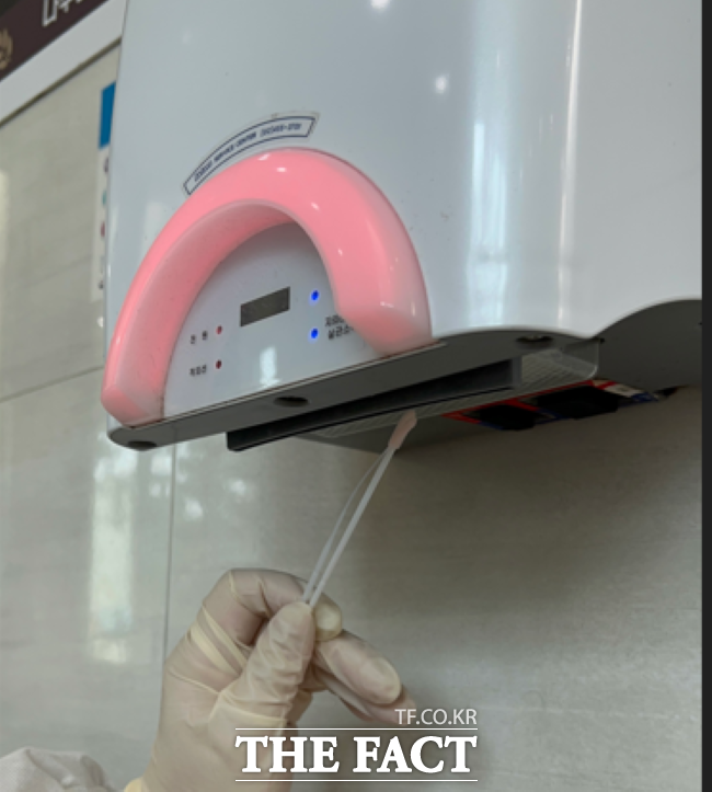 고속도로휴게소 손건조기 시료 채취 /경기도보건환경연구원