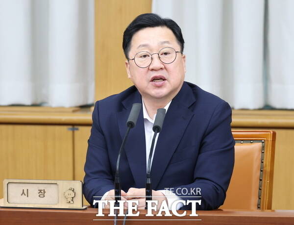 이장우 대전시장이 23일 주간 업무회의를 주재하고 있다./대전시