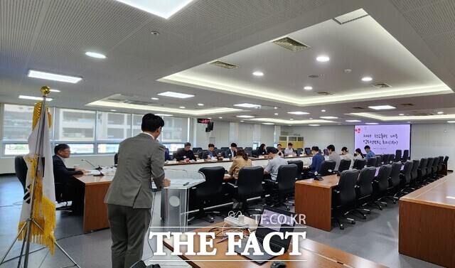 23일 충남도교육청이 학교폭력 근절 및 피해학생 지원 강화를 위한 TF 회의를 개최하고 있다. /충남교육청
